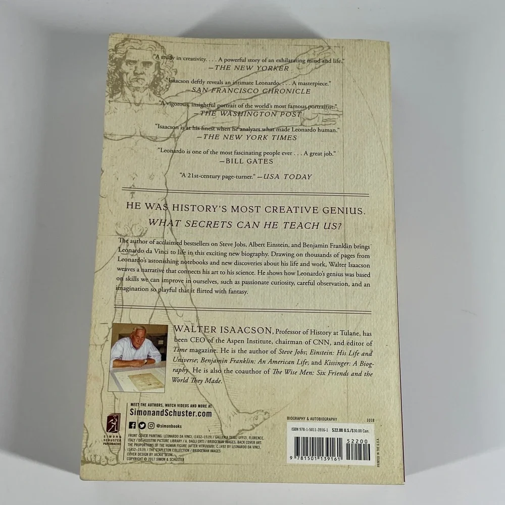 Leonardo da Vinci Walter Isaacson Biography Paperback 9781501139161 History Art